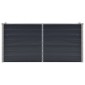 vidaXL Ζαρντινιέρα Υπερυψωμένη Ανθρακί 160x40x77 εκ. Γαλβαν. Χάλυβας