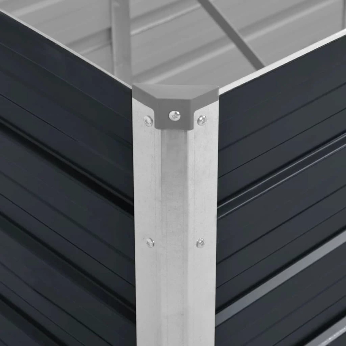 vidaXL Ζαρντινιέρα Υπερυψωμένη Ανθρακί 160x40x77 εκ. Γαλβαν. Χάλυβας