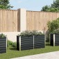 vidaXL Ζαρντινιέρα Υπερυψωμένη Ανθρακί 160x40x77 εκ. Γαλβαν. Χάλυβας