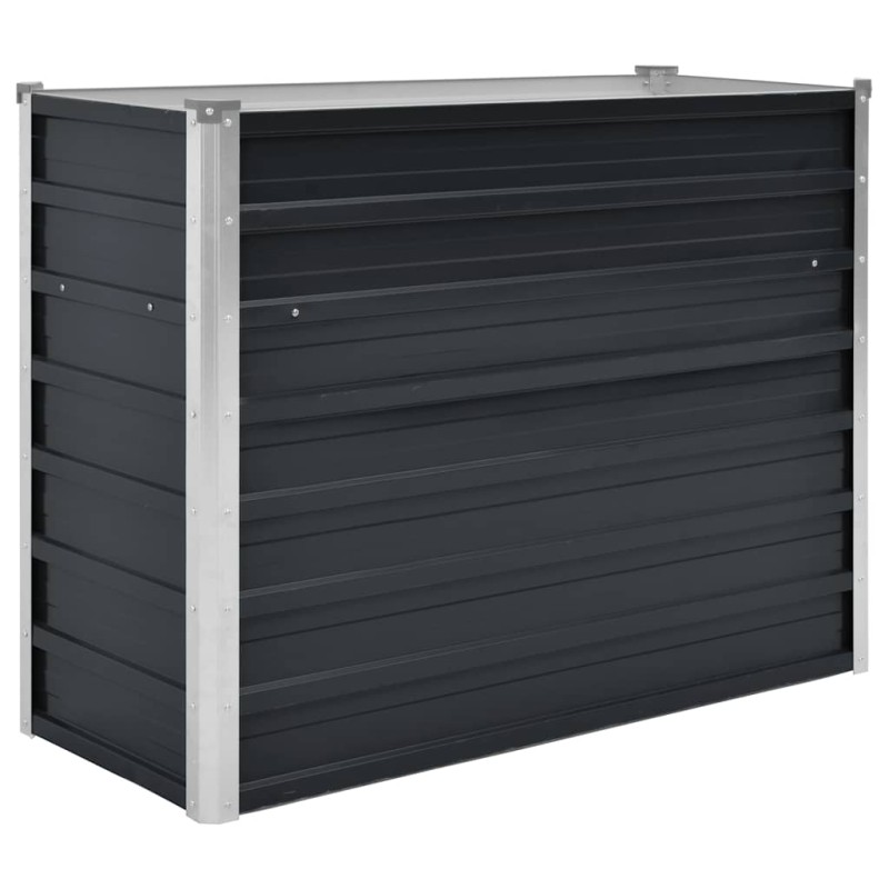 vidaXL Ζαρντινιέρα Υπερυψωμένη Ανθρακί 100x40x77 εκ. Γαλβαν. Χάλυβας