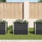 vidaXL Ζαρντινιέρα Υπερυψωμένη Ανθρακί 100x40x77 εκ. Γαλβαν. Χάλυβας