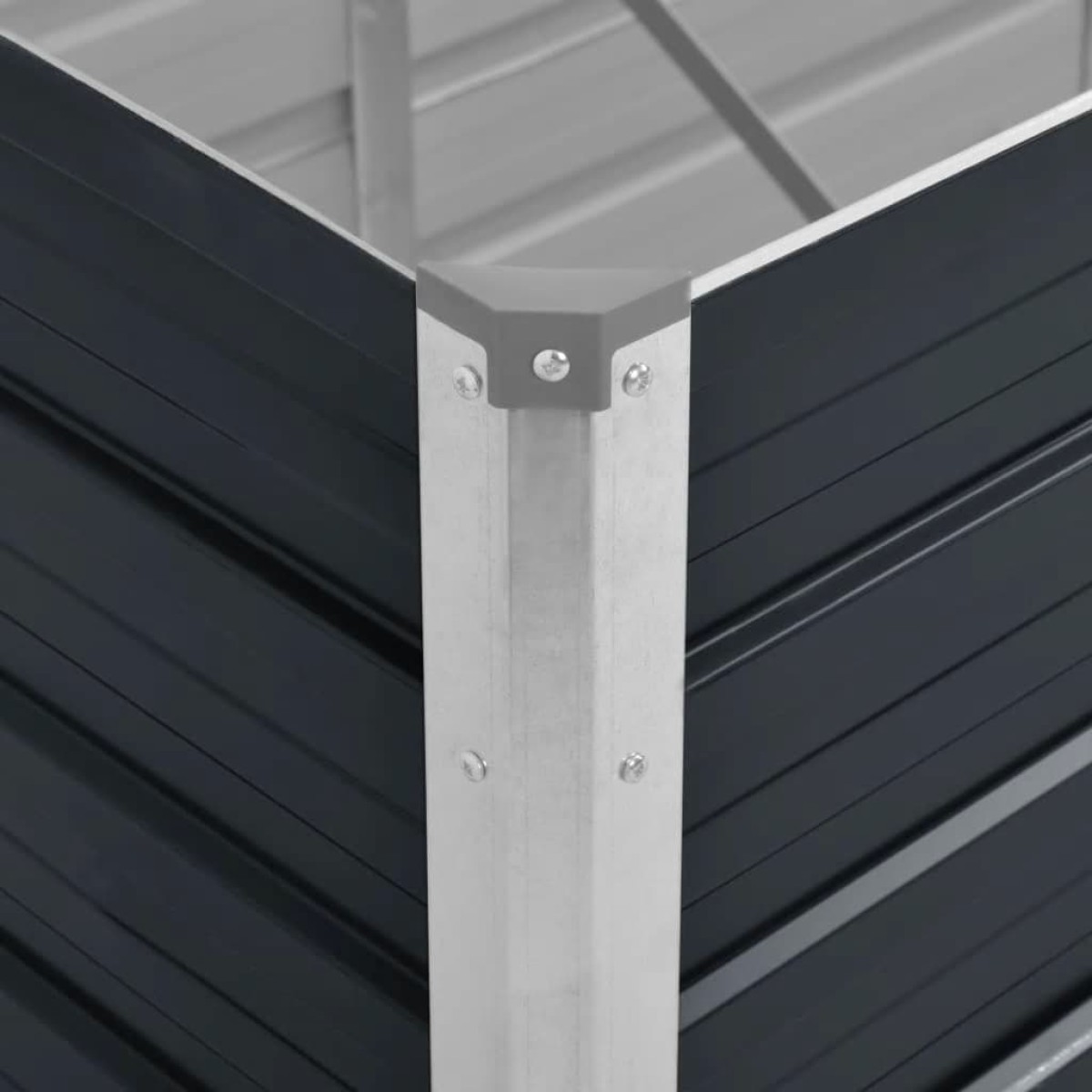 vidaXL Ζαρντινιέρα Υπερυψωμένη Ανθρακί 100x40x77 εκ. Γαλβαν. Χάλυβας