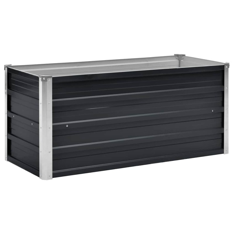 vidaXL Ζαρντινιέρα Υπερυψωμένη Ανθρακί 100x40x45 εκ. Γαλβαν. Χάλυβας