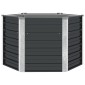 vidaXL Ζαρντινιέρα Υπερυψωμένη Ανθρακί 129x129x77 εκ. Γαλβαν. Χάλυβας
