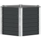 vidaXL Ζαρντινιέρα Υπερυψωμένη Ανθρακί 129x129x77 εκ. Γαλβαν. Χάλυβας