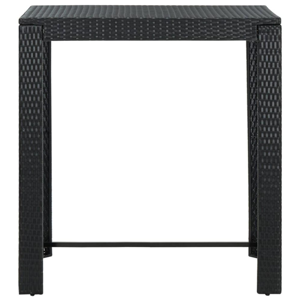 vidaXL Τραπέζι Μπαρ Κήπου Μαύρο 100x60,5x110,5 εκ. από Συνθετικό Ρατάν
