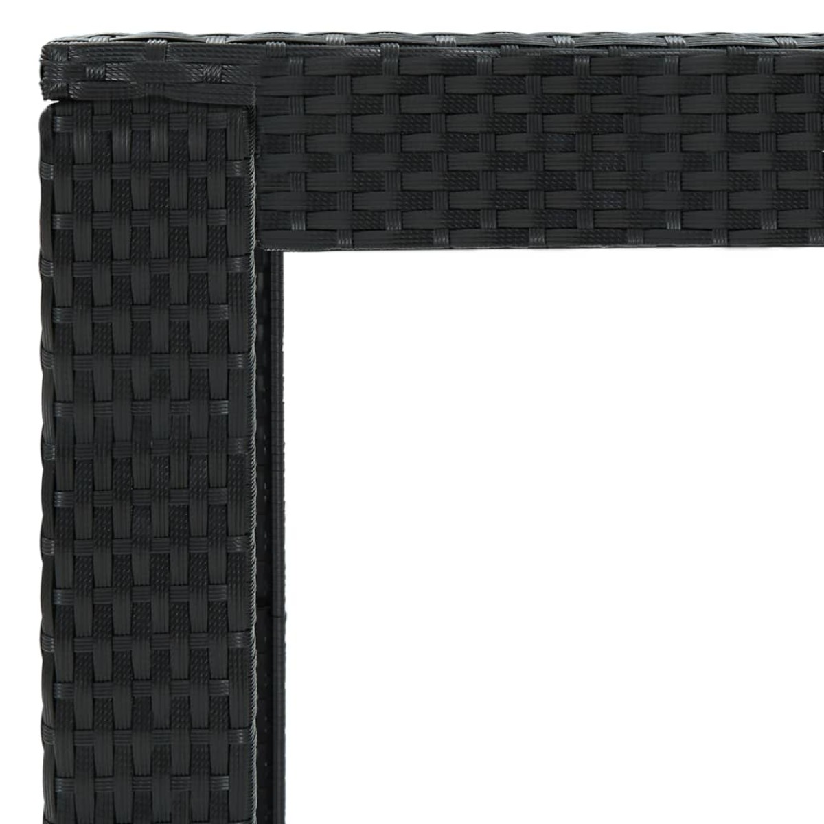 vidaXL Τραπέζι Μπαρ Κήπου Μαύρο 100x60,5x110,5 εκ. από Συνθετικό Ρατάν