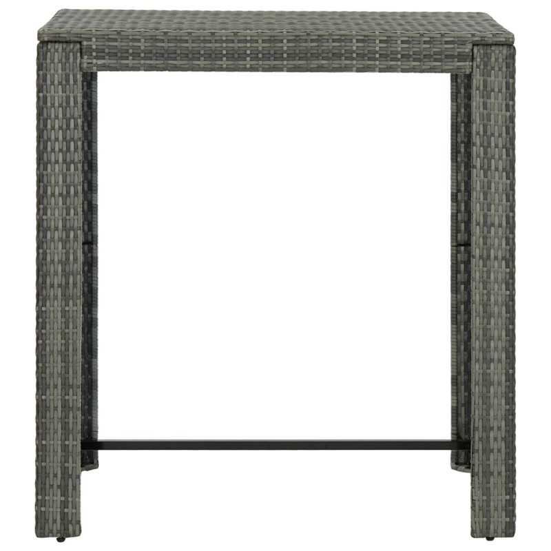 vidaXL Τραπέζι Μπαρ Κήπου Γκρι 100x60,5x110,5 εκ. από Συνθετικό Ρατάν