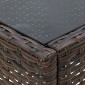vidaXL Τραπέζι Κήπου Καφέ 75 x 40 x 37 εκ. από Συνθετικό Ρατάν