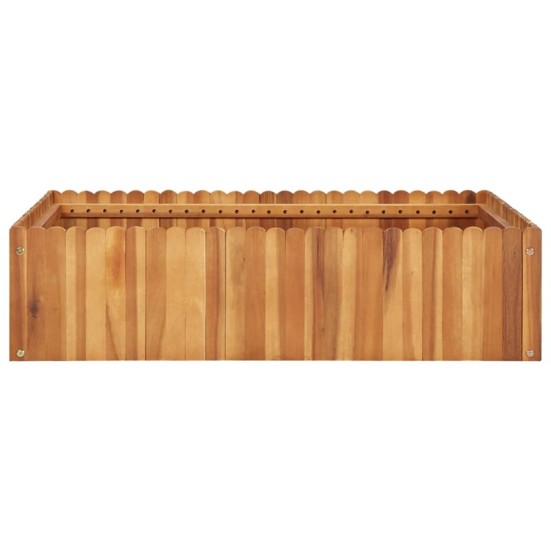 vidaXL Ζαρντινιέρα Υπερυψωμένη 100 x 100 x 25 εκ. Μασίφ Ξύλο Ακακίας