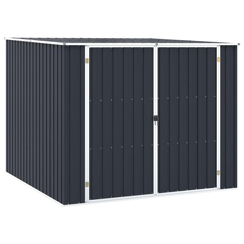vidaXL Αποθήκη Κήπου Ανθρακί 195x198x159 εκ. από Γαλβανισμένο Ατσάλι