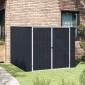 vidaXL Αποθήκη Κήπου Ανθρακί 195x198x159 εκ. από Γαλβανισμένο Ατσάλι