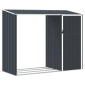 vidaXL Υπόστεγο Ξύλων/Αποθήκη Κήπου Ανθρακί 245x98x159 εκ Γαλβ. Ατσάλι