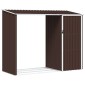 vidaXL Υπόστεγο Ξύλων/Αποθήκη Κήπου Καφέ 245x98x159 εκ. Γαλβ. Ατσάλι