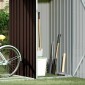 vidaXL Υπόστεγο Ξύλων/Αποθήκη Κήπου Καφέ 245x98x159 εκ. Γαλβ. Ατσάλι