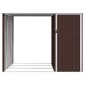 vidaXL Υπόστεγο Ξύλων/Αποθήκη Κήπου Καφέ 245x98x159 εκ. Γαλβ. Ατσάλι