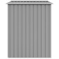 vidaXL Αποθήκη Κήπου Γκρι 205 x 129 x 183 εκ. από Γαλβανισμένο Ατσάλι