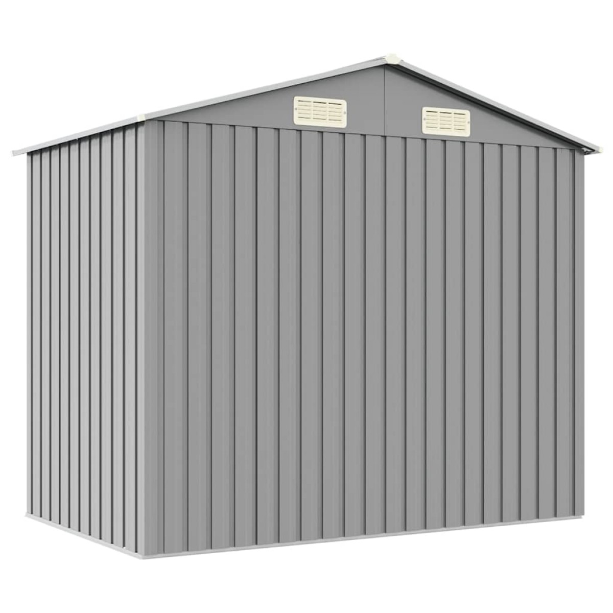 vidaXL Αποθήκη Κήπου Γκρι 205 x 129 x 183 εκ. από Γαλβανισμένο Ατσάλι