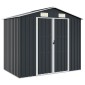vidaXL Αποθήκη Κήπου Ανθρακί 205 x 129 x 183 εκ. Γαλβανισμένο Ατσάλι