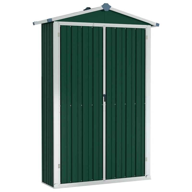vidaXL Αποθήκη Κήπου Πράσινη 116x45x175 εκ. από Γαλβανισμένο Ατσάλι
