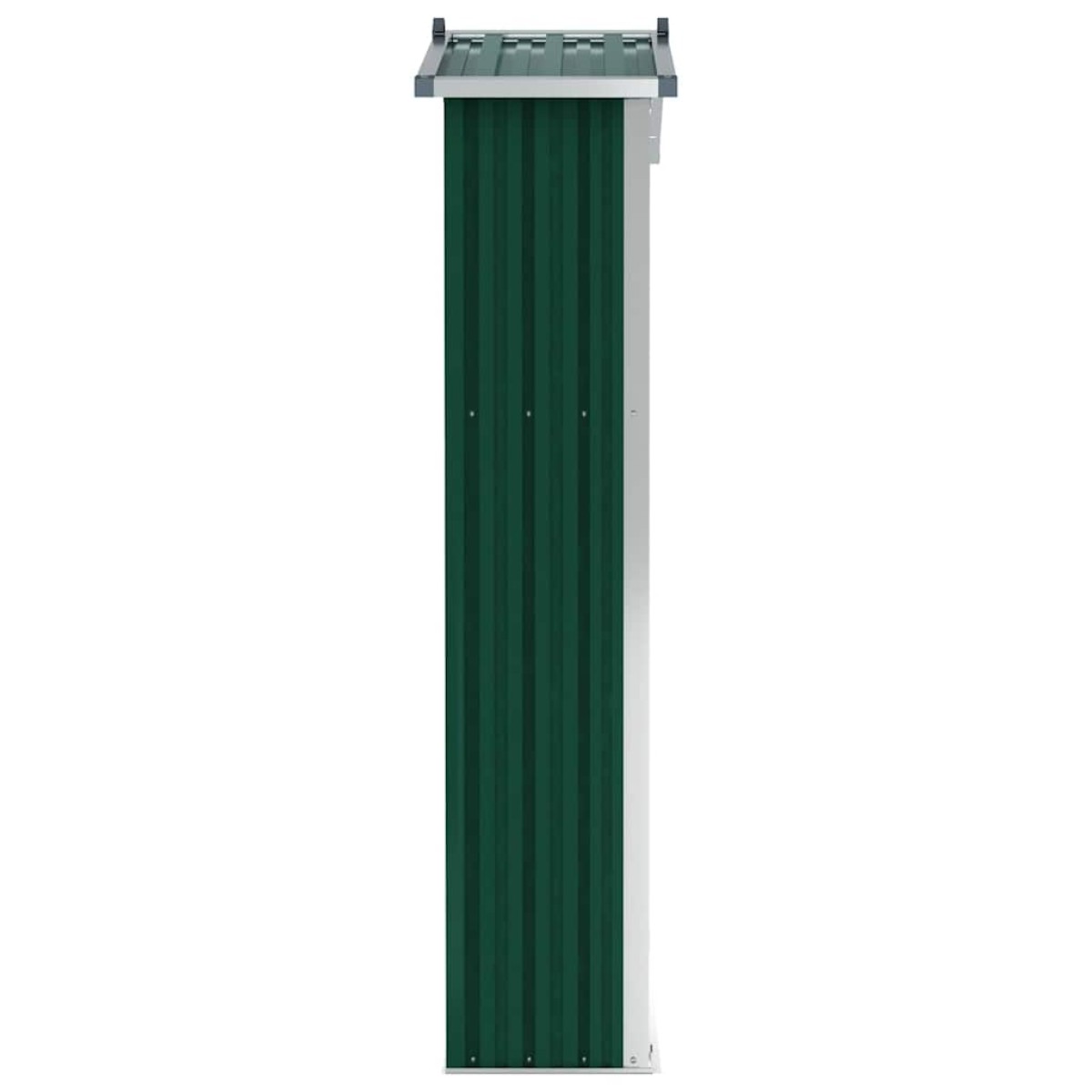 vidaXL Αποθήκη Κήπου Πράσινη 116x45x175 εκ. από Γαλβανισμένο Ατσάλι