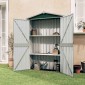 vidaXL Αποθήκη Κήπου Πράσινη 116x45x175 εκ. από Γαλβανισμένο Ατσάλι