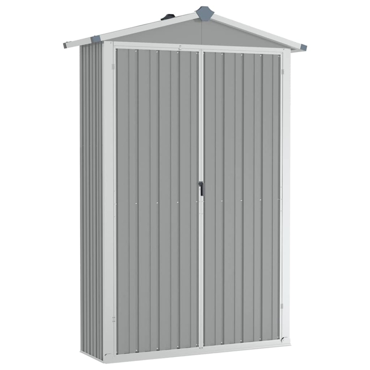 vidaXL Αποθήκη Κήπου Γκρι 116x45x175 εκ. από Γαλβανισμένο Ατσάλι