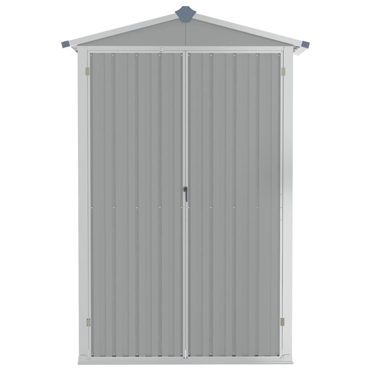 vidaXL Αποθήκη Κήπου Γκρι 116x45x175 εκ. από Γαλβανισμένο Ατσάλι