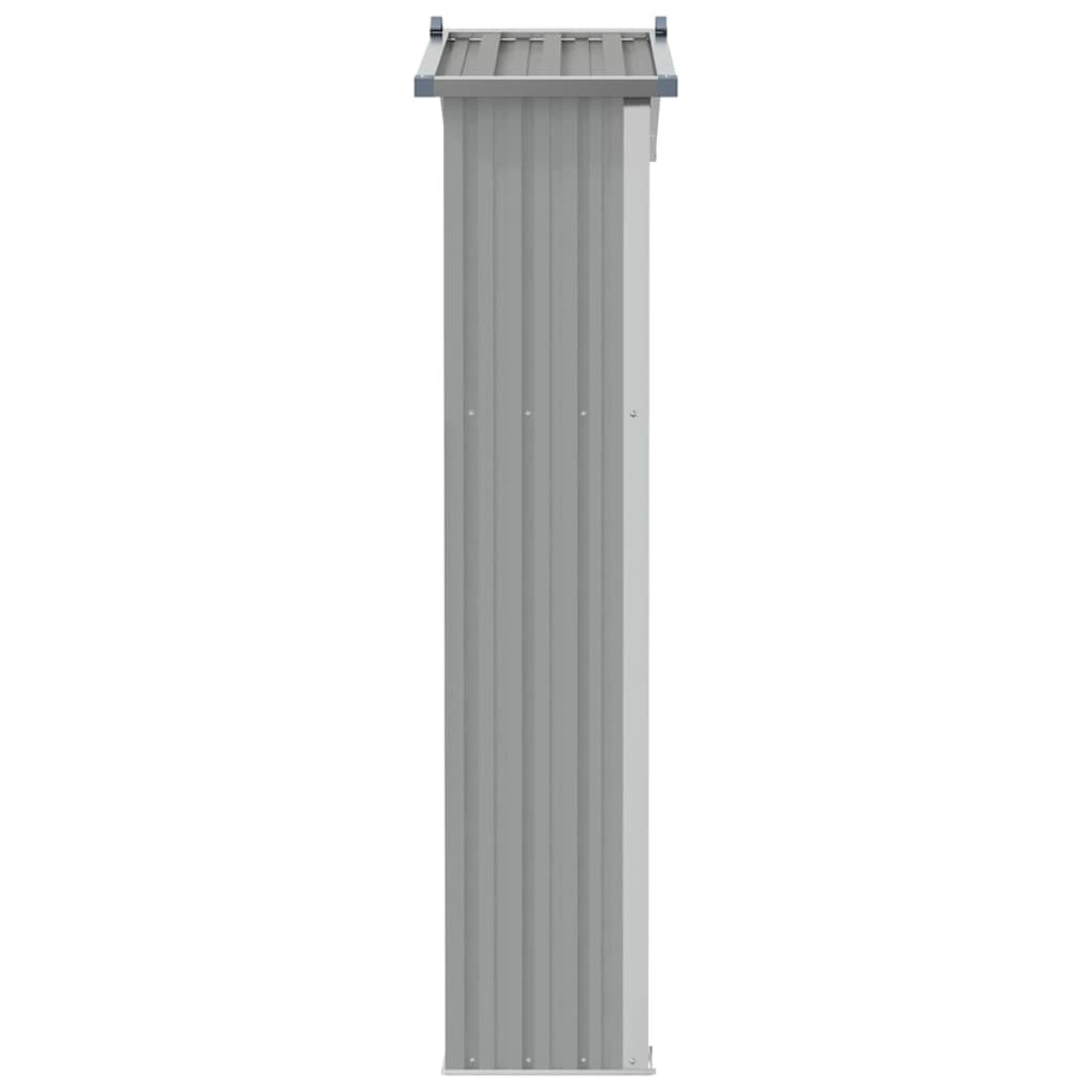 vidaXL Αποθήκη Κήπου Γκρι 116x45x175 εκ. από Γαλβανισμένο Ατσάλι