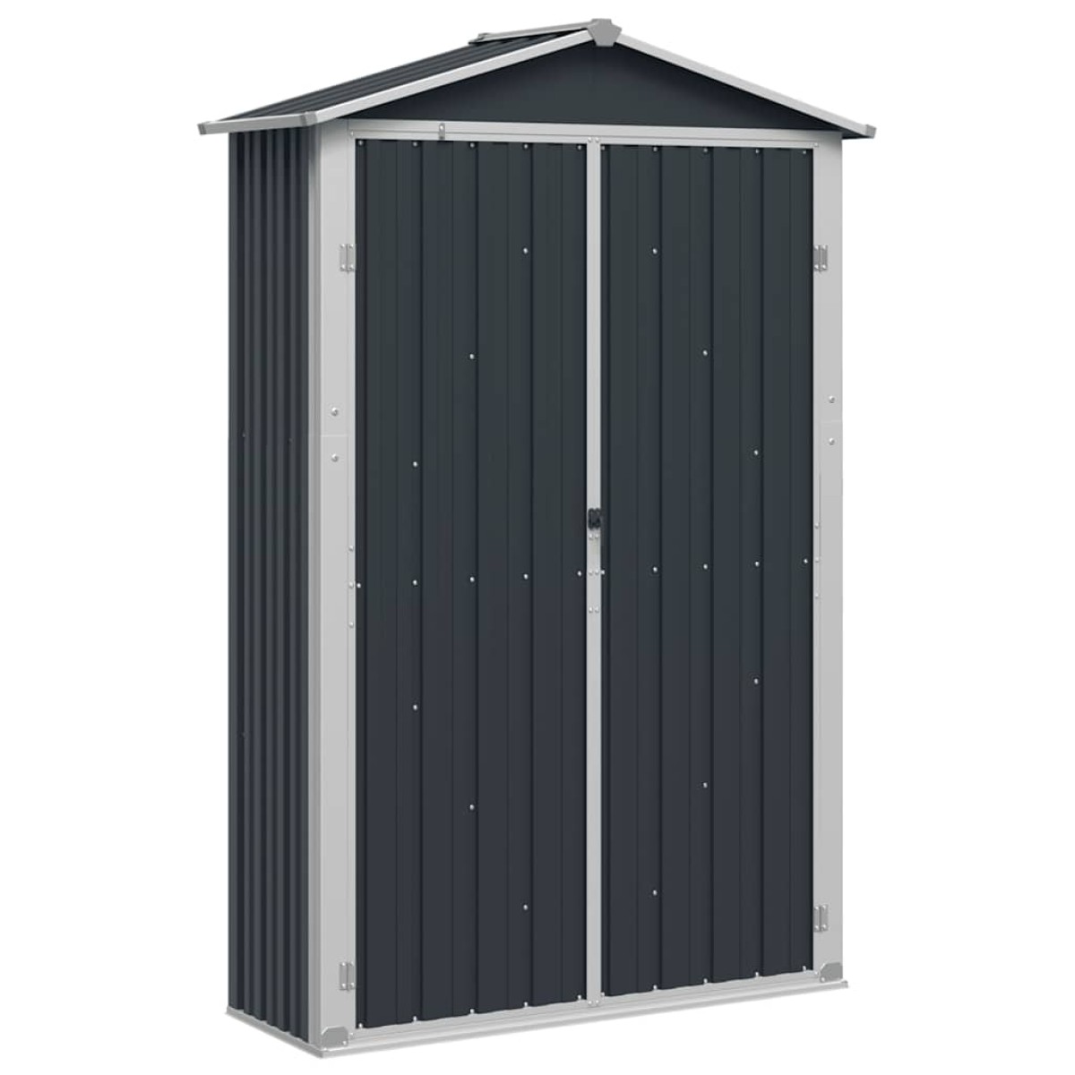 vidaXL Αποθήκη Κήπου Ανθρακί 116x45x175 εκ. από Γαλβανισμένο Ατσάλι