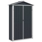 vidaXL Αποθήκη Κήπου Ανθρακί 116x45x175 εκ. από Γαλβανισμένο Ατσάλι