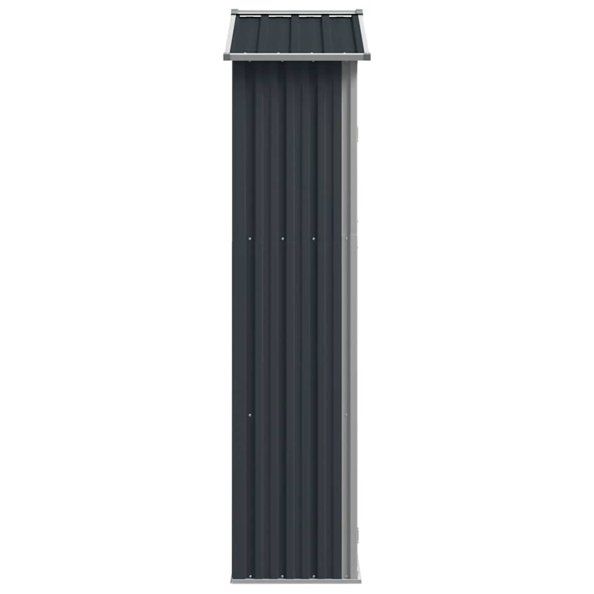 vidaXL Αποθήκη Κήπου Ανθρακί 116x45x175 εκ. από Γαλβανισμένο Ατσάλι