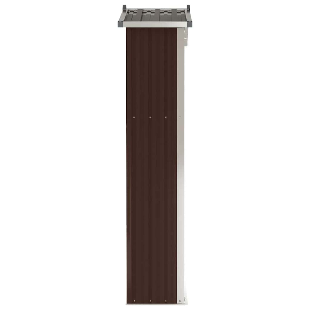 vidaXL Αποθήκη Κήπου Καφέ 116x45x175 εκ. από Γαλβανισμένο Ατσάλι