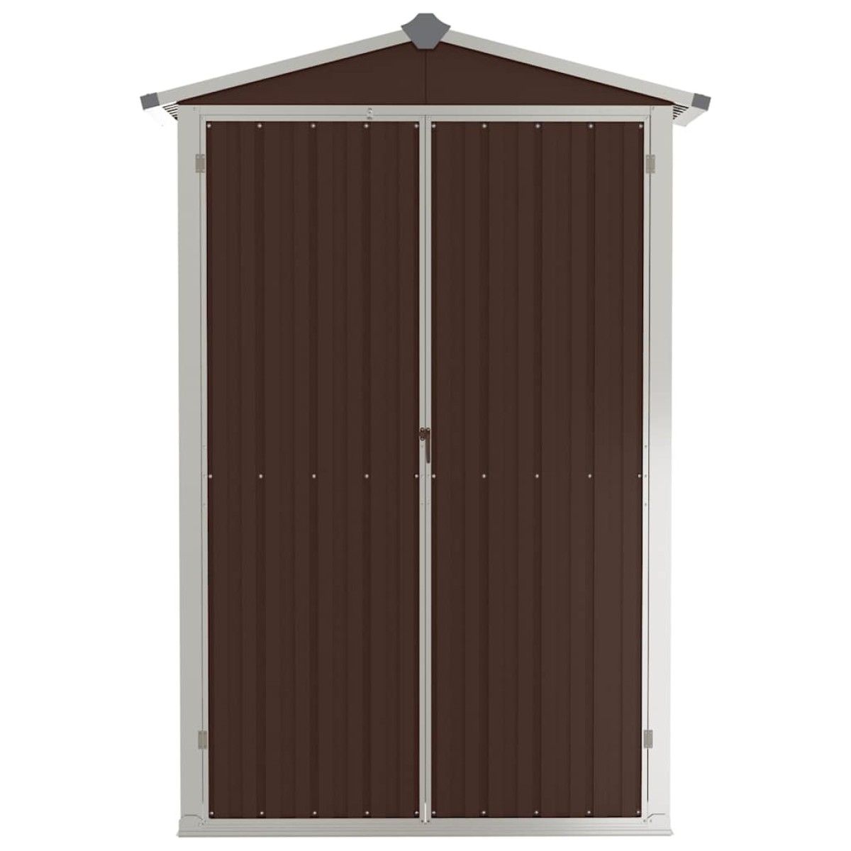 vidaXL Αποθήκη Κήπου Καφέ 116x45x175 εκ. από Γαλβανισμένο Ατσάλι