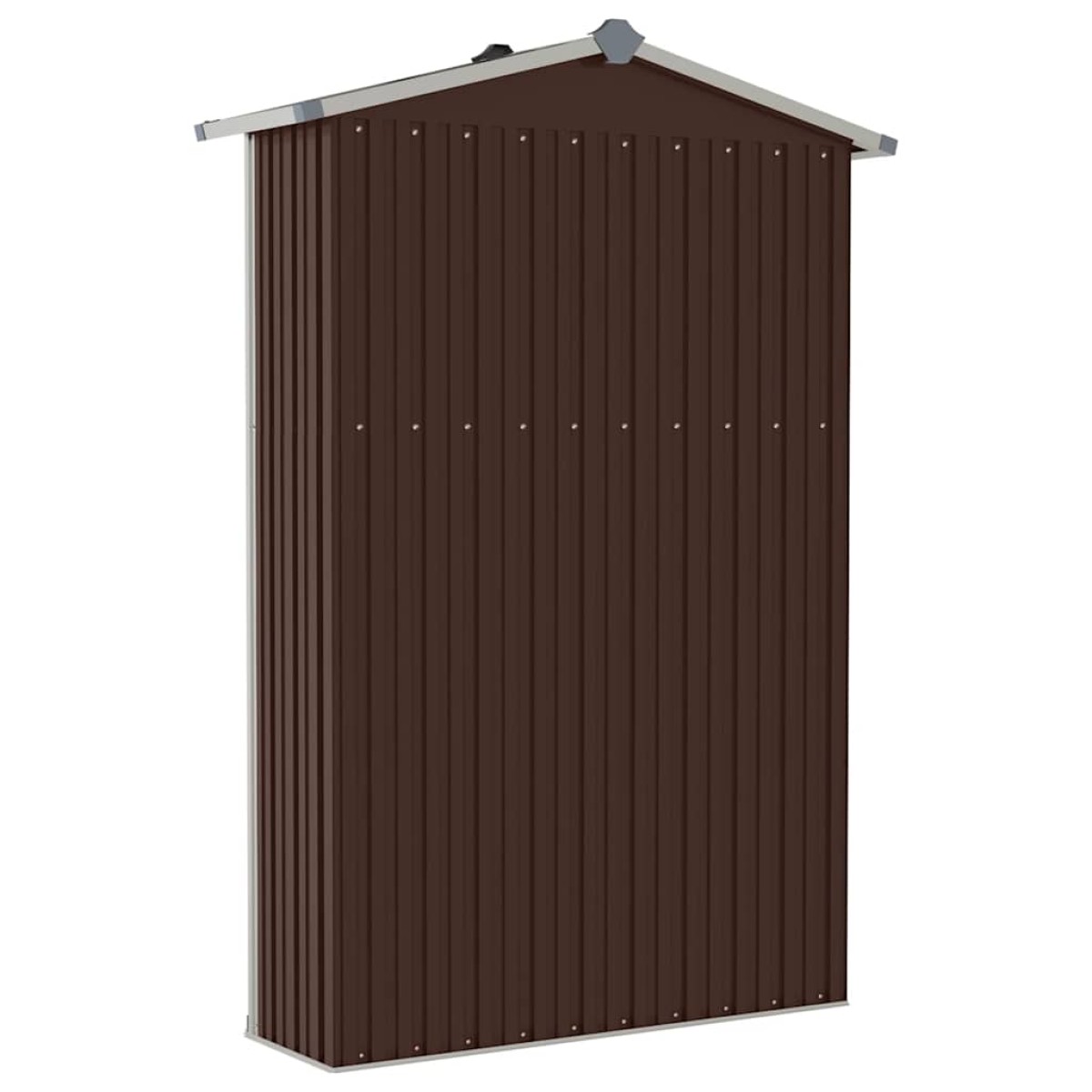 vidaXL Αποθήκη Κήπου Καφέ 116x45x175 εκ. από Γαλβανισμένο Ατσάλι