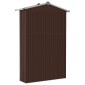 vidaXL Αποθήκη Κήπου Καφέ 116x45x175 εκ. από Γαλβανισμένο Ατσάλι