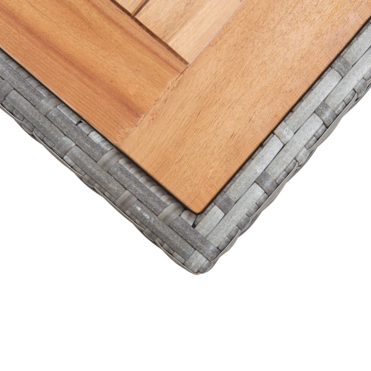 vidaXL Τραπέζι Κήπου Ανθρακί/Καφέ 123x60x74 εκ. από Μασίφ Ξύλο Ακακίας