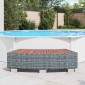vidaXL Σκαλοπάτι για Σπα Γκρι 92 x 45 x 25 εκ. από Συνθετικό Ρατάν