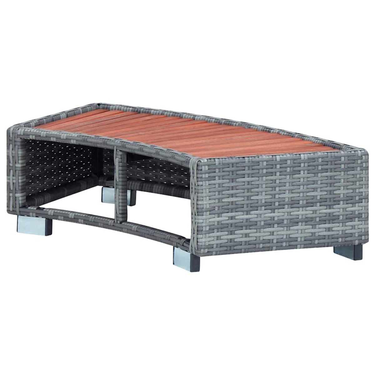 vidaXL Σκαλοπάτι για Σπα Γκρι 92 x 45 x 25 εκ. από Συνθετικό Ρατάν