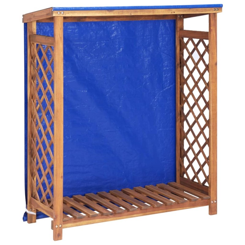 vidaXL Υπόστεγο Αποθήκ. Καυσόξυλων 105x38x115 εκ. Μασίφ Ξύλο Ακακίας