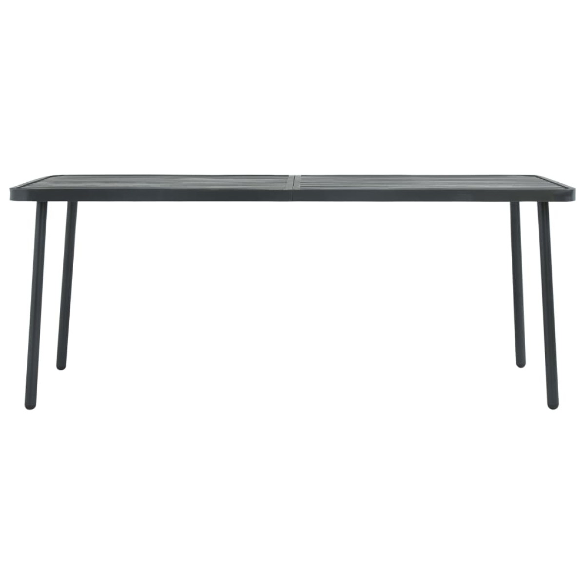 vidaXL Τραπέζι Κήπου Σκούρο Γκρι 180 x 83 x 72 εκ. Ατσάλινο