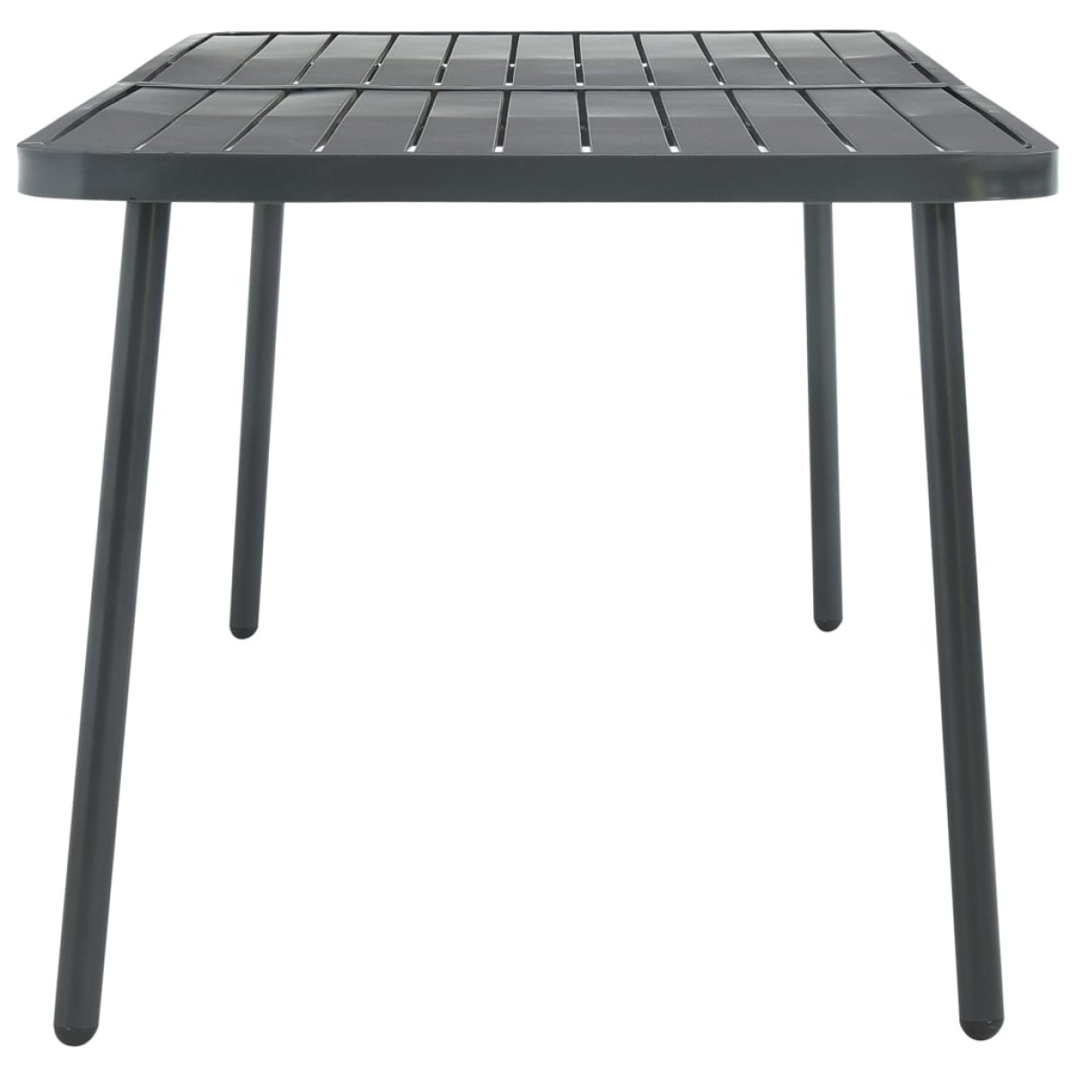 vidaXL Τραπέζι Κήπου Σκούρο Γκρι 180 x 83 x 72 εκ. Ατσάλινο