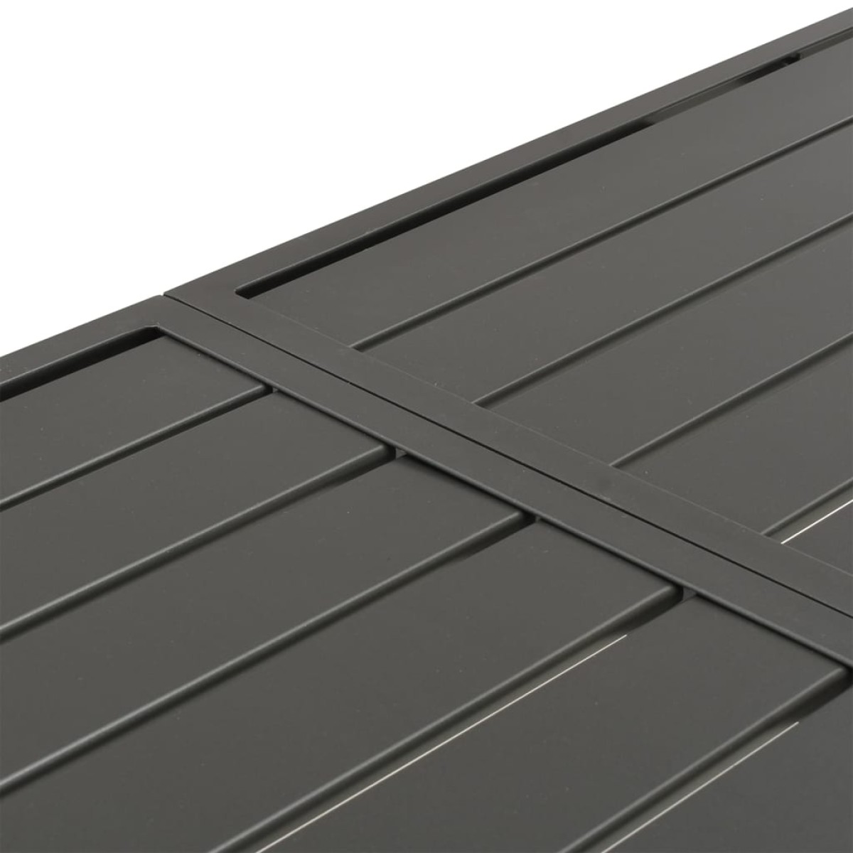 vidaXL Τραπέζι Κήπου Σκούρο Γκρι 180 x 83 x 72 εκ. Ατσάλινο