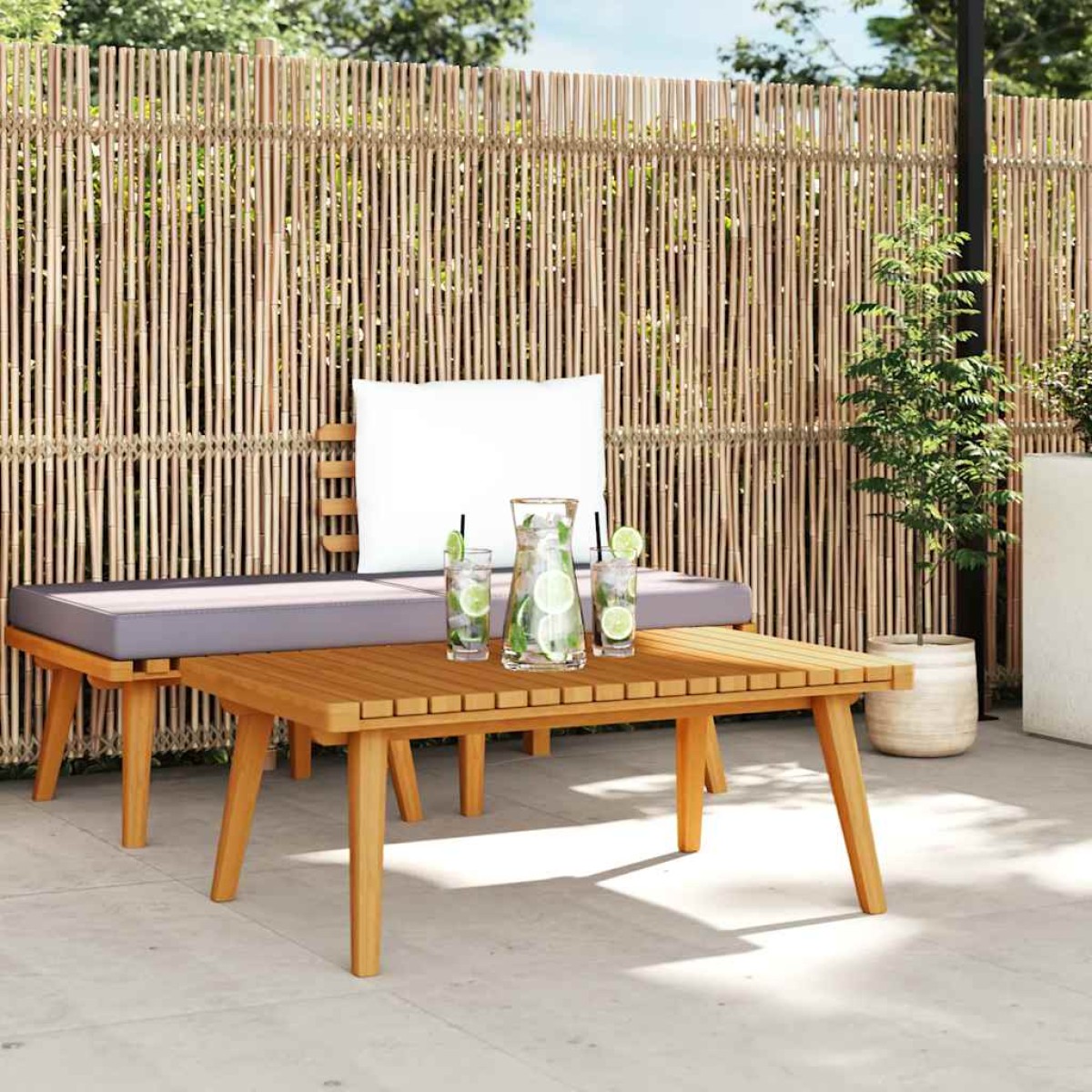 vidaXL Τραπεζάκι Σαλονιού Κήπου 90 x 55 x 35 εκ. Μασίφ Ξύλο Ακακίας