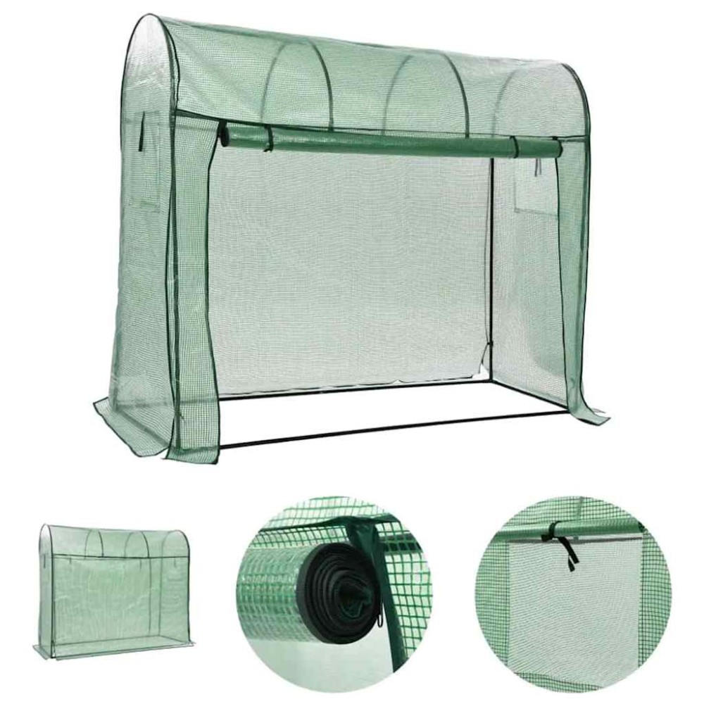 vidaXL Θερμοκήπιο με Πόρτα με Φερμουάρ 200 x 80 x 170 εκ.