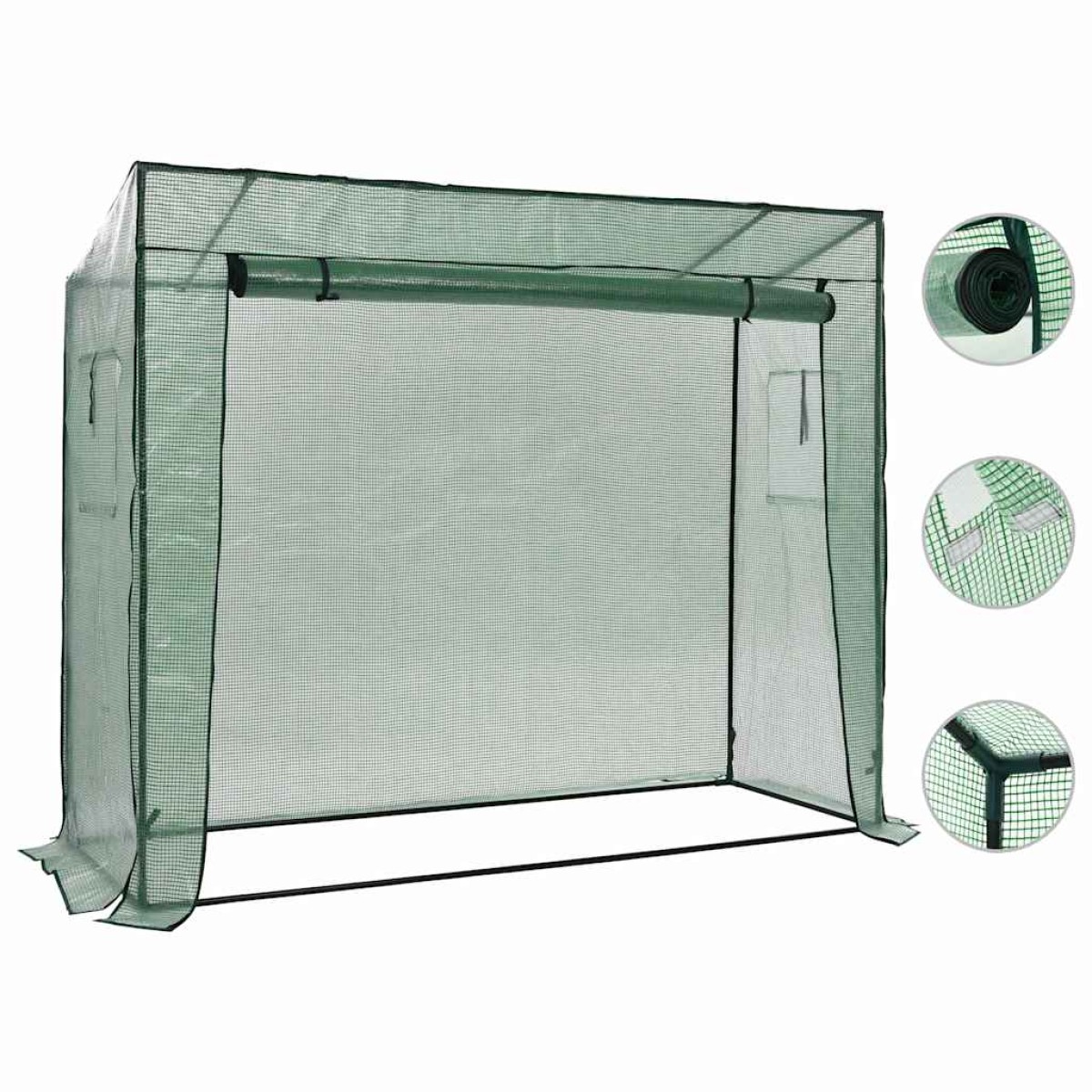 vidaXL Θερμοκήπιο Walk-in 200 x 80 x 173 εκ.