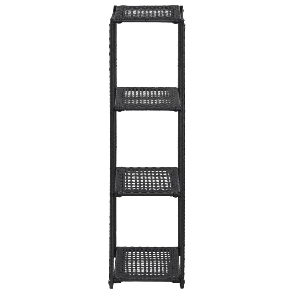 vidaXL Ραφιέρα Αποθήκευσης Μαύρη 30x30x120 εκ. από Συνθετικό Ρατάν