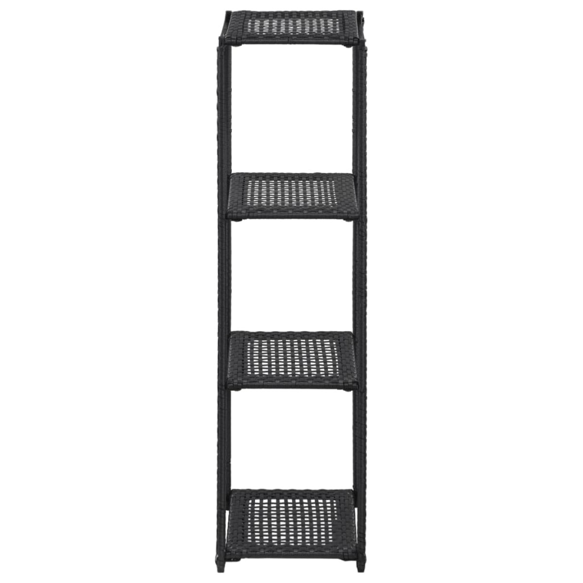 vidaXL Ραφιέρα Αποθήκευσης Μαύρη 30x30x120 εκ. από Συνθετικό Ρατάν