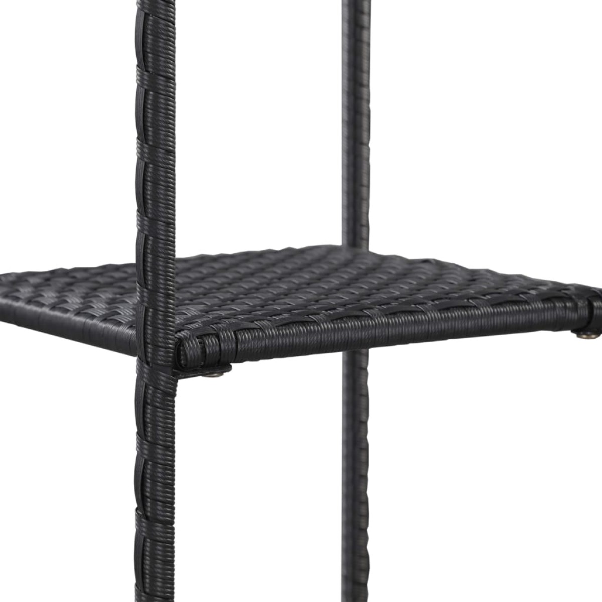 vidaXL Ραφιέρα Αποθήκευσης Μαύρη 30x30x120 εκ. από Συνθετικό Ρατάν