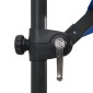 vidaXL Ομπρέλα Κρεμαστή Αζούρ Μπλε 250x250 εκ. με Ατσάλινο Ιστό & LED